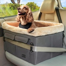 Dog Car Seat, Upgraded Dog Booster Seat for Medium Dogs or 2 Small Dogs,