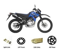 YAMAHA XT125 X GOLD Heavy Duty Chain and Sprocket Kit 2005 - 2009