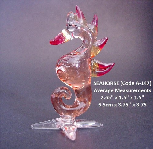 Glass seahorse handmade - glass,