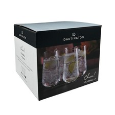 Dartington Crystal Highball Glasses Cheers! Collection 450ml Set of 4