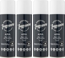 Azul  Blast Can Air Freshener For Home Vehicles Designer Fragrances 4 Pack 300ml
