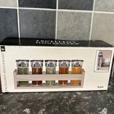 Spice Rack Wooden Stand 5 Herb