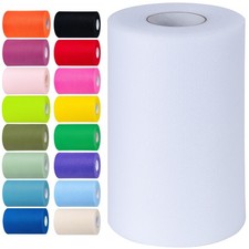 White Tulle Fabric Rolls 6 Inch by 100 Yards (300 feet) Tulle Roll Spool Fabr...