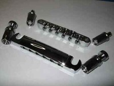 Vintage Les Paul SG Guitar Bridge Stop Tailpiece Set-Tune o Matic CHROME