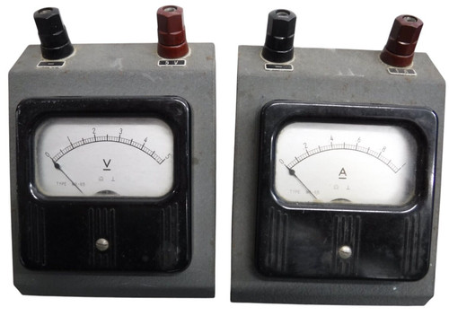 Vintage ammeter volt meter - vintage,