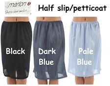 LADIES half slip waist petticoat Size 12 14 16 18 20 22 24 26 black 24" length