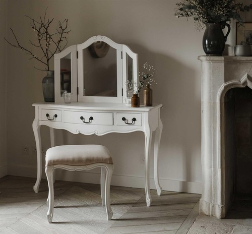 White dressing table set - dressing, with