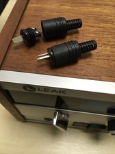 Pair DIN 2-Pin Speaker plugs for use with vintage Leak Delta 30 Amplifier