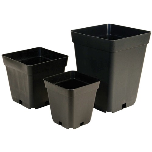 Black square plastic gardening - square,