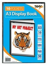A3 Display Book 10 Pocket Storage Presentation Portfolio Folder School Artwork