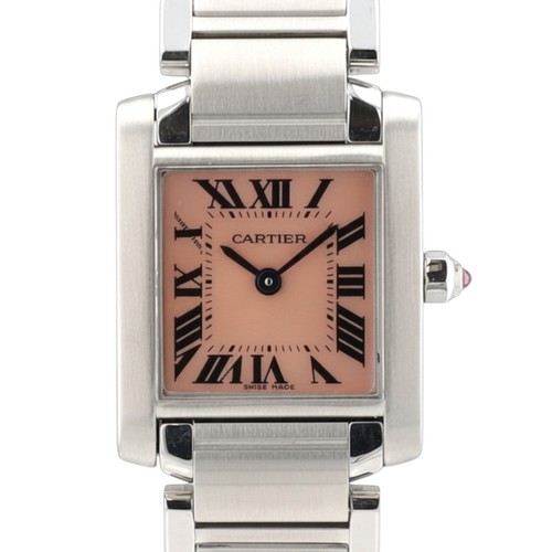 Cartier tank francaise pink - cartier,