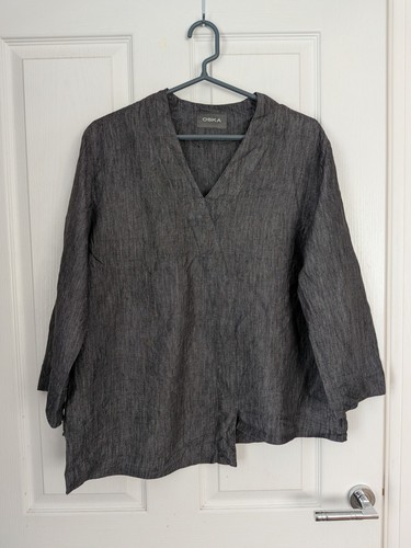 Oska 100 linen grey asymetric - oska,