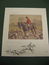 LIMITED EDITION LARGE SNAFFLES PRINT THE HUNTSMAN  BLINDSTAMPED.NEW FOX HUNTING