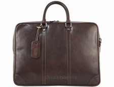 Italian Genuine Leather Briefcase / Workbag / Business Bag / Folder  dark brown