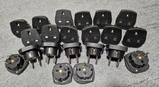 20 x UK to EU Travel Plug Adaptor Adapter - Black