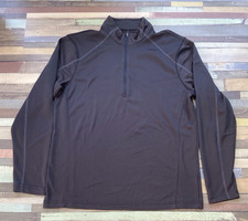 Spyder Mens Active 1/4 Zip Top PullOver Jumper Size L/G/G Black Long Sleeve