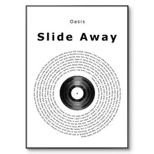 Oasis Poster, Slide Away Vinyl