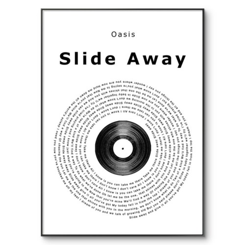 Oasis poster slide - poster,, vinyl