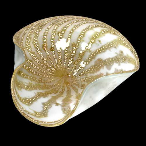 Vintage murano curved bowl - murano,