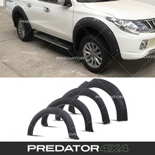 BLACK FENDER FLARES WIDE WHEEL ARCHES FOR MITSUBISHI L200 TRITON SERIES 5 15-19