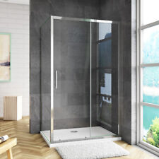 Bathroom Sliding Shower Enclosure Walk In 1200X800 Door+Side Panel Glass Cubicle