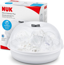 NUK Micro Express plus Microwave Bottle Steriliser up to 4 Baby Bottles-UK STOCK