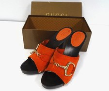 GUCCI ORANGE SUEDE PLATFORM