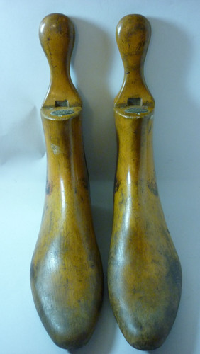 Antique vintage wooden boot - vintage,