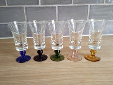 Five Sherry Schooners Glasses