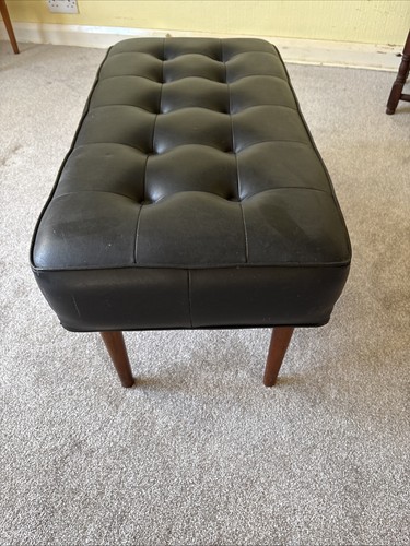 Leather ottoman footstall - ottoman,