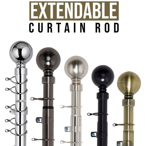 Curtain pole extendable metal - curtain,