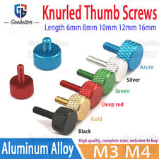 Knurled Thumb Screws M3 M4 Aluminum Alloy DIY Hand Tighten Grip Knob Bolts
