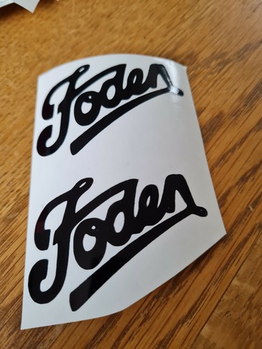 Foden black vinyl decals - 2x,