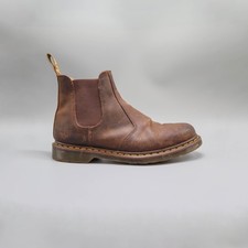 Dr. Martens 2976 Yellow Stitch Crazy Horse Leather Chelsea Boots Women's / Men's