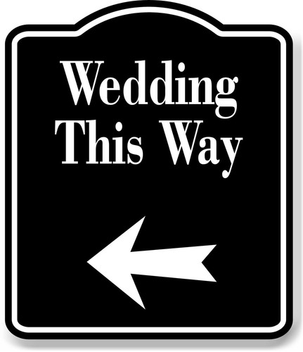 Wedding this way left arrow - this,