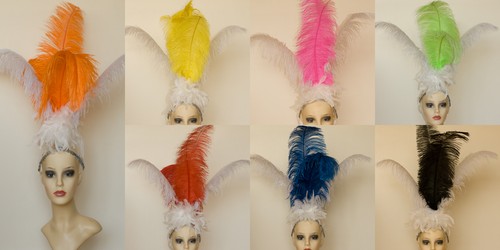 Showgirl feather headdress - showgirl,