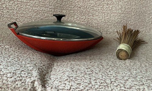 Creuset wok enamel - enamel, cast