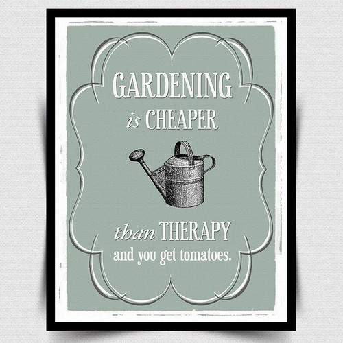Sign metal plaque gardening - sign,