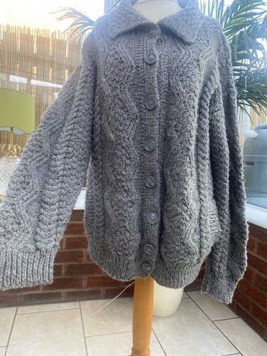 Hand knitted aran wool - knitted,