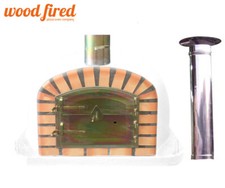 brick outdoor wood fired Pizza oven 100cm Deluxe extra with 100cm chimney & cap