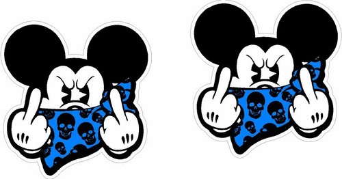 Mickey mouse middle finger - middle,