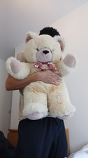 Large Plush Teddy Bear Cream