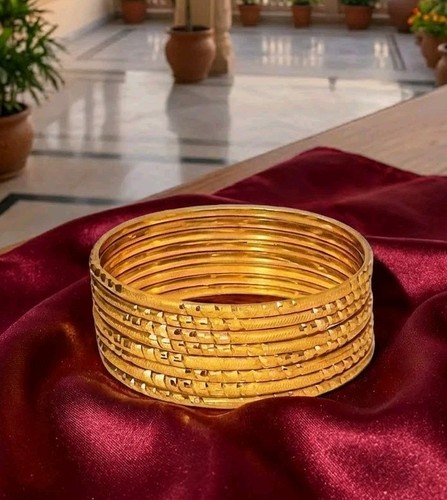 22k gold plated indian - gold, bangles