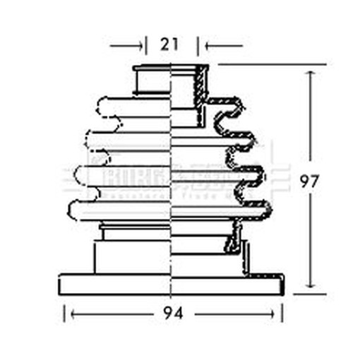 Borg beck drive shaft bellow - borg,