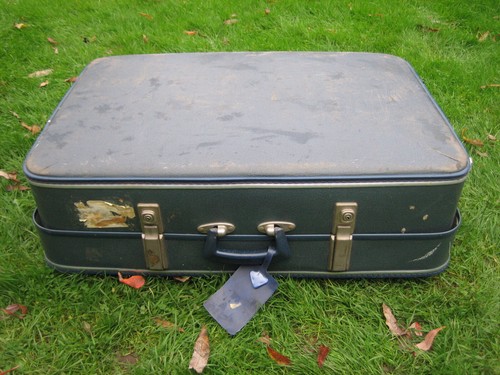 Vintage suitcase case suit - vintage,