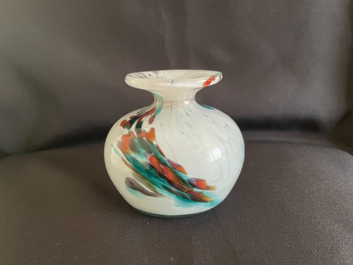 Vintage mdina art glass bud - art,