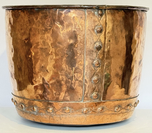 Large antique copper planter - copper,
