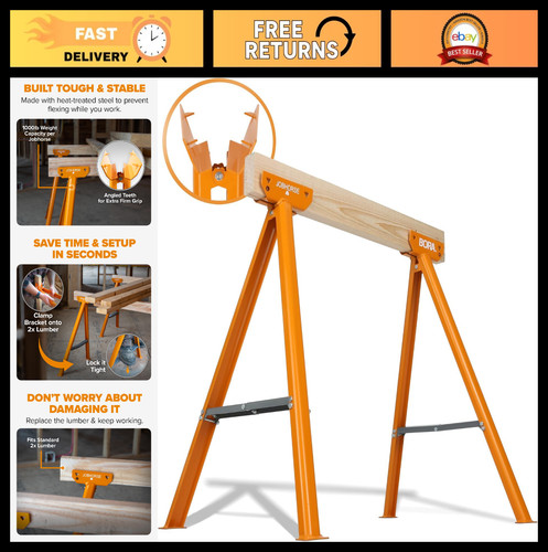 Heavy duty folding - folding, sawhorse