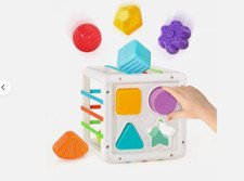 BABY SENSORY SHAPE SORTER ACTIVITY CUBE EDUCATIONAL TOY 18M+ COLOURFUL LEARNING