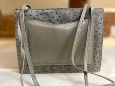 Peter Kaiser silver grey leather party evening occasion wedding shoulder bag